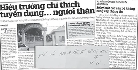 Hiệu trưởng thích tuyển người thân nói gì? ảnh 1