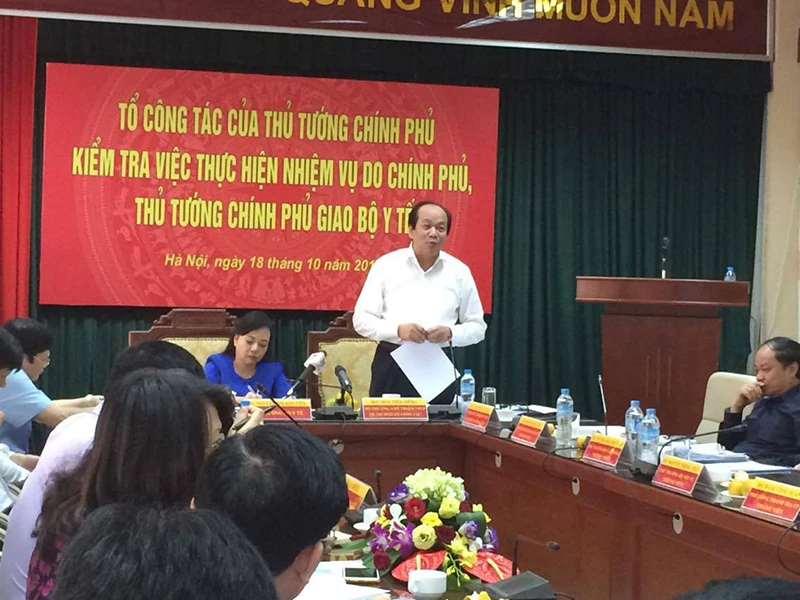 Tổ công tác của Chính phủ nhắc nhở Bộ Y tế 8 vấn đề ảnh 1 Tổ công tác của Chính phủ nhắc nhở Bộ Y tế 8 vấn đề ảnh 1