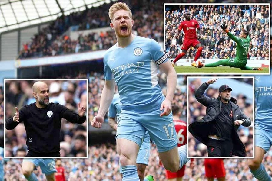 Man City có lợi thế hơn Liverpool một chút trong cuộc đua vô địch Premier League. ẢNH: MIRROR