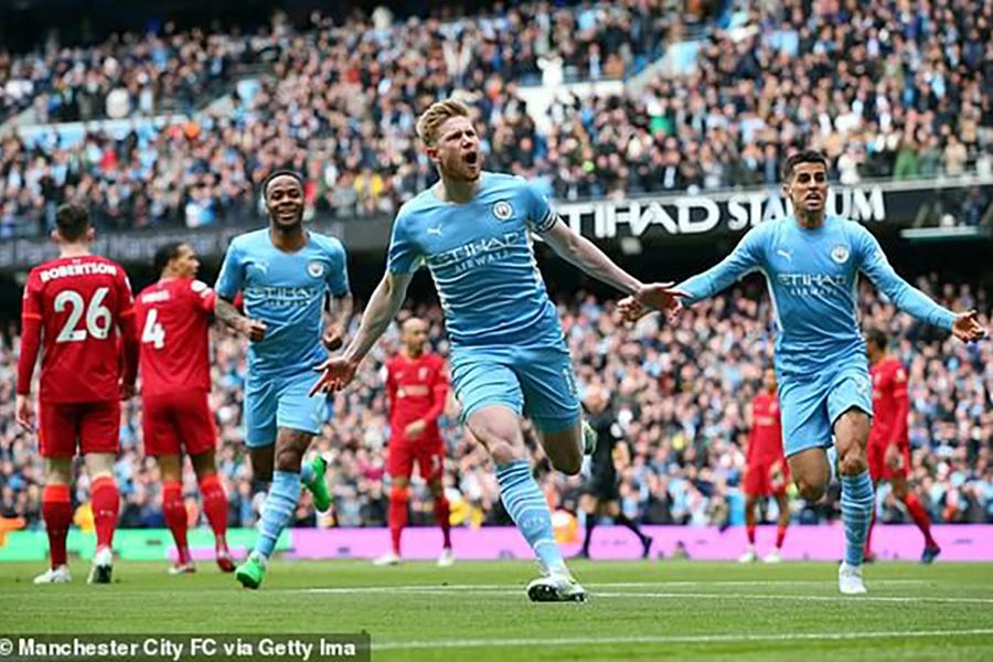 Man City vẫn giành pole trong cuộc đua vô địch Premier League trước Liverpool. ẢNH: GETTY