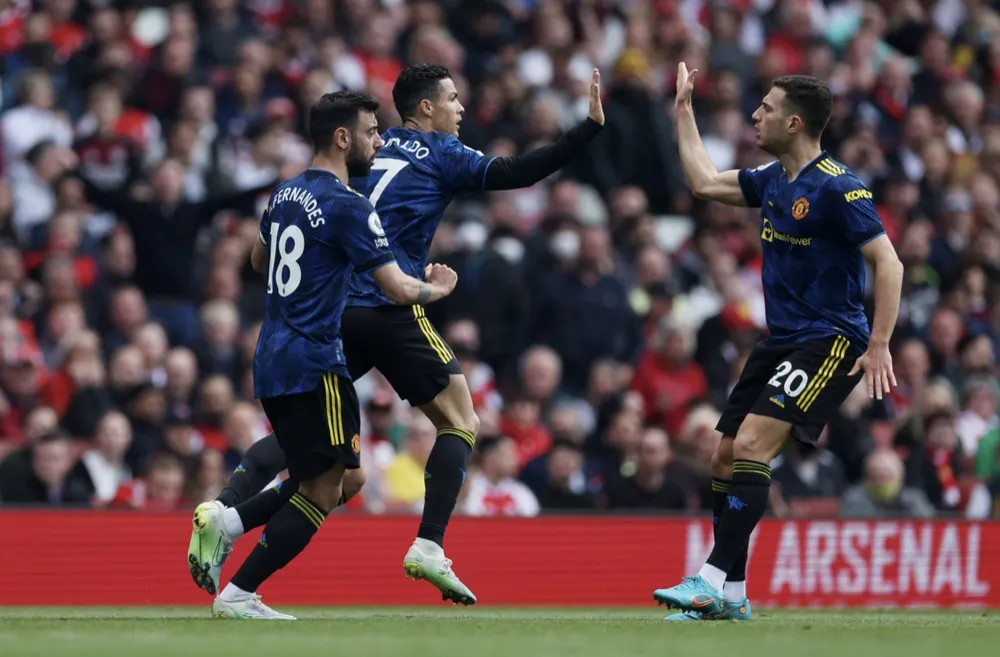 Ronaldo thắp lại hi vọng cho "quỷ đỏ". ẢNH: SUN SPORTS Ronaldo thắp lại hi vọng cho "quỷ đỏ". ẢNH: SUN SPORTS