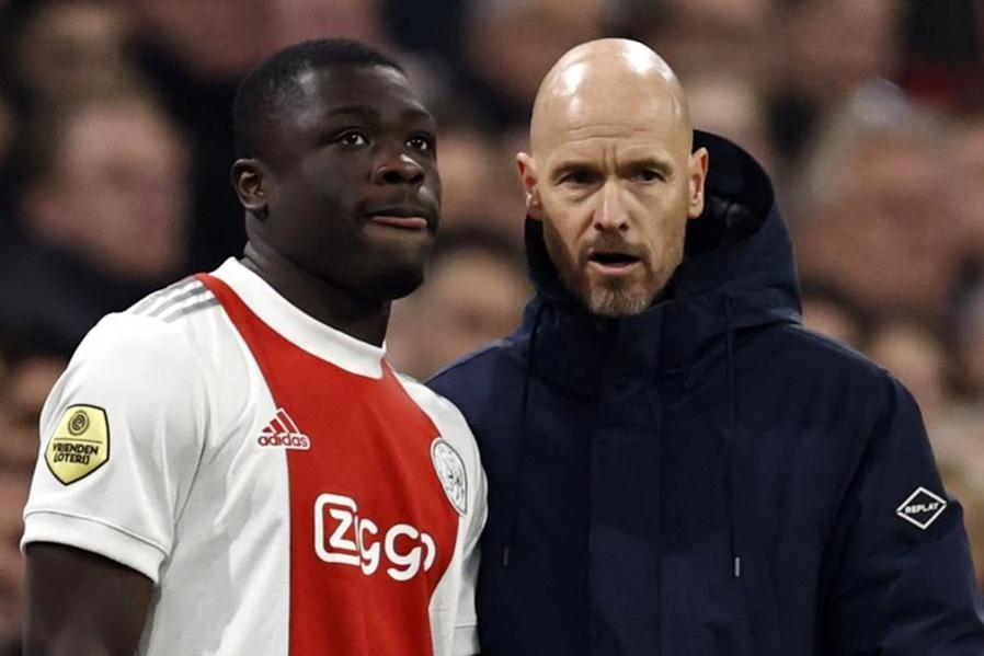 Brian Brobbey là học trò của Ten Hag tại Ajax. ẢNH: REX