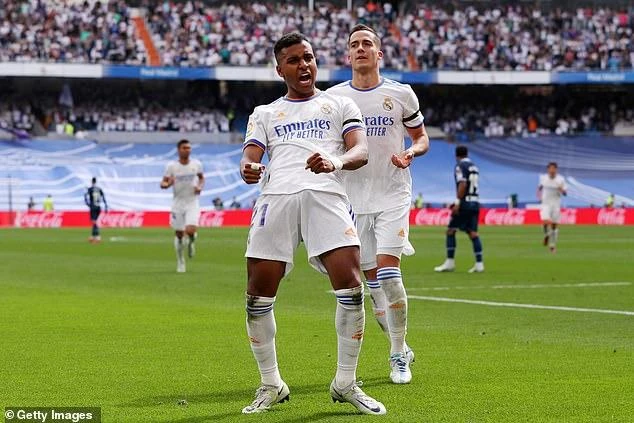 Rodrygo ghi liền hai bàn cho Real Madrid. ẢNH: GETTY