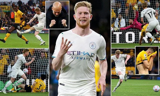 Man City hủy diệt Wolves với tỉ số 5-1. ẢNH: DAILY MAIL