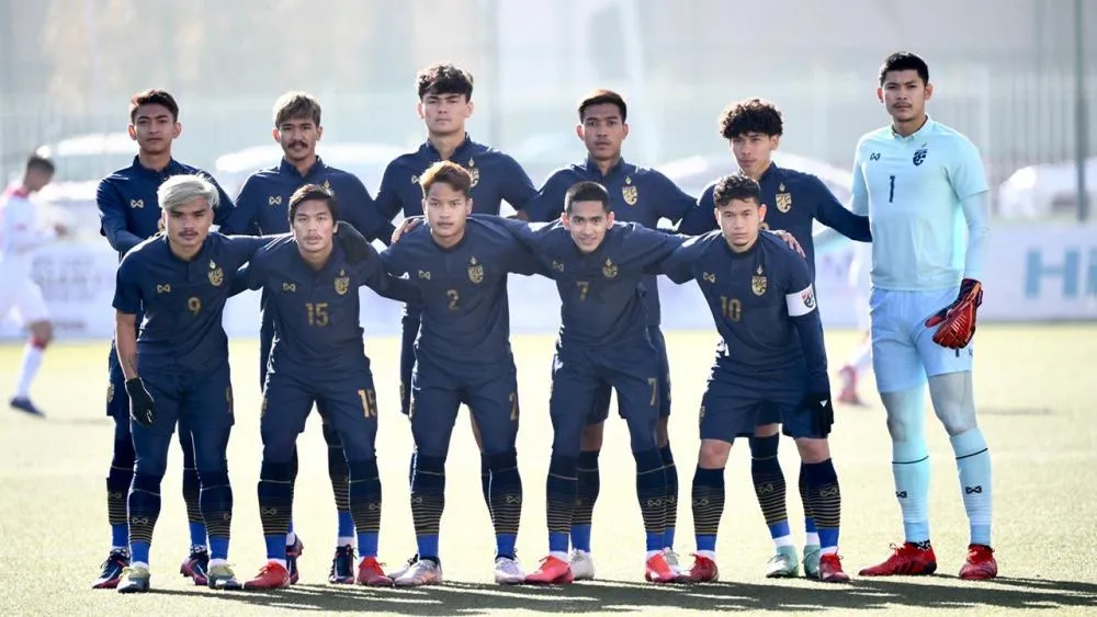 U-23 Thái Lan có đội hình rất mạnh với nhiều cầu thủ nhập tịch. ẢNH: THAI RATH