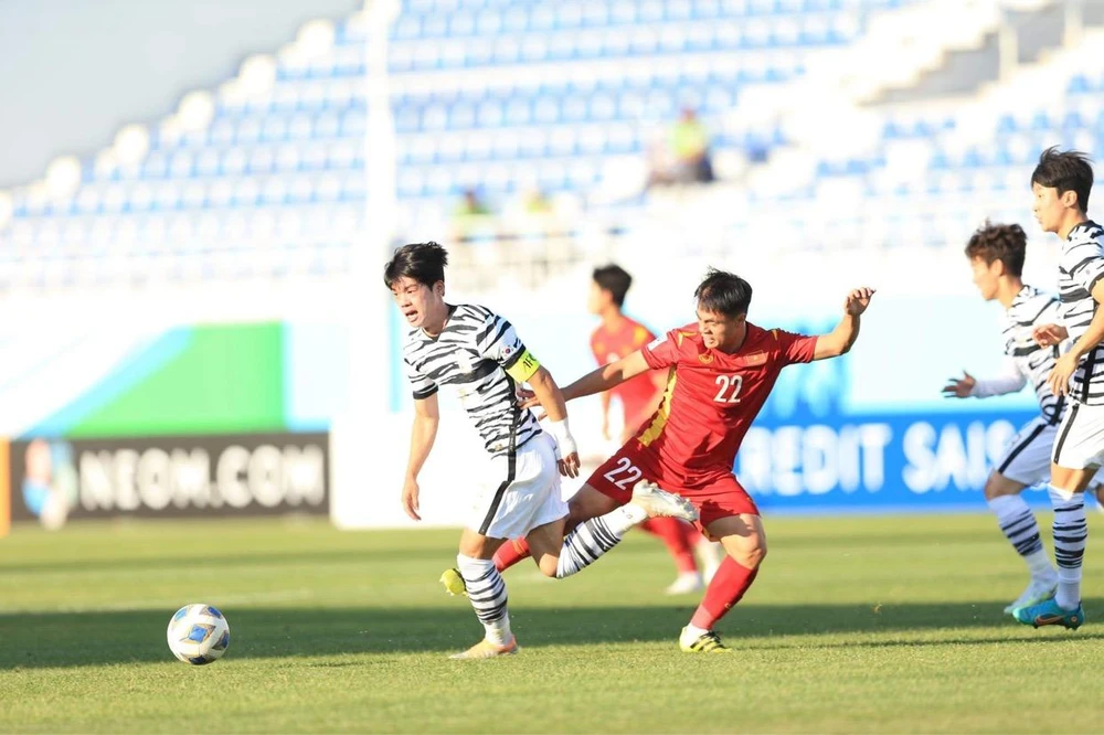 U-23 Việt Nam xuất sắc "ngáng đường" ĐKVĐ Hàn Quốc sau trận hòa 1-1. ẢNH: ANH THỎA