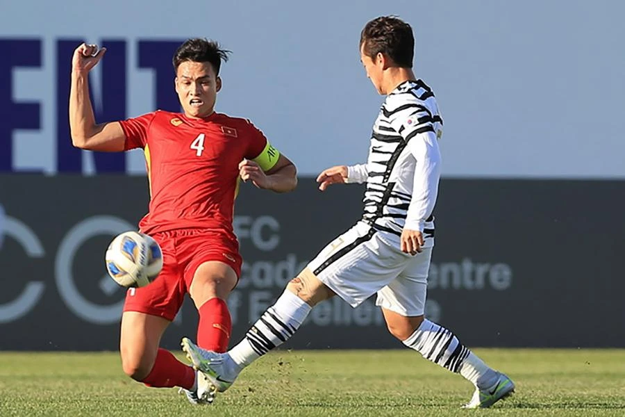 Đội trưởng Việt Anh có trận thi đấu xuất sắc. ẢNH: ANH THỎA