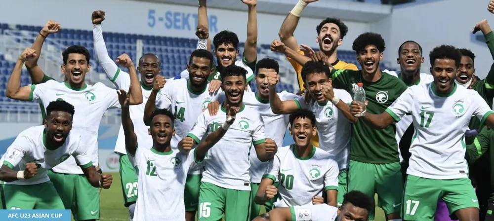 U-23 Saudi Arabia kết thúc vòng bảng U-23 châu Á với ngôi đầu và là đội duy nhất chưa thủng lưới bàn nào. ẢNH: AFC