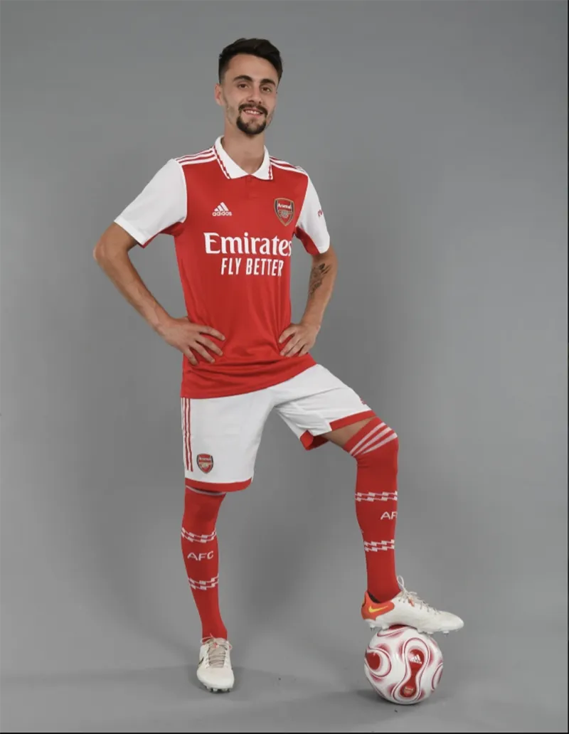 Fabio Vieira trong màu áo Arsenal. ẢNH: GETTY