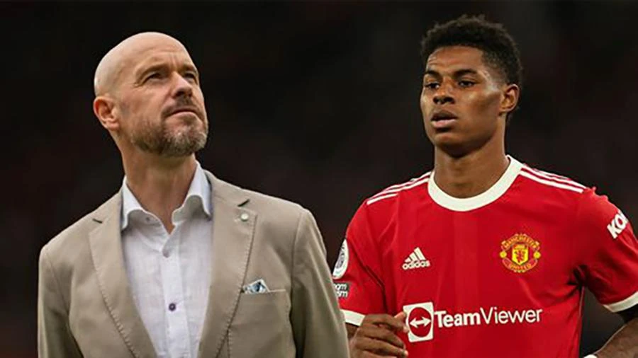 Rashford sẽ gặp Ten Hag trong ngày đầu hội quân của MU. ẢNH: MIRROR