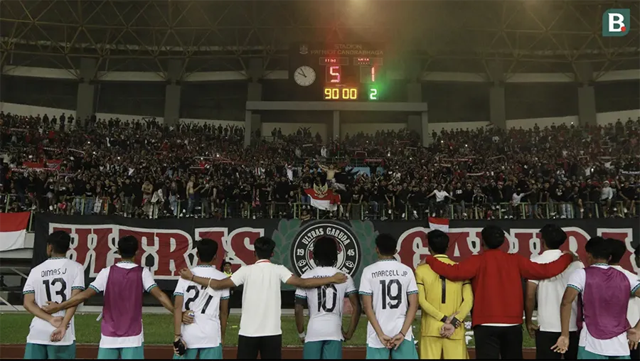 Chiến thắng 5-1 trước U-19 Myanmar trở nên vô nghĩa với U-19 Indonesia. ẢNH: BOLA