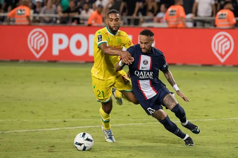 Neymar ghi 2 bàn trong chiến thắng 4-0 của PSG trước Nantes. ẢNH: GETTY