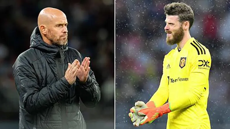 Tân HLV Erik Ten Hag vẫn xem David De Gea là thủ môn số 1 Man United. ẢNH: MIRROR
