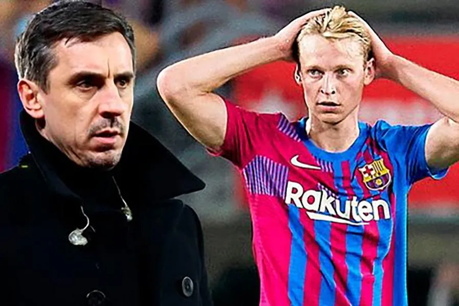 Neville khẳng định De Jong thích đến Chelsea hơn Man Utd. ẢNH: DAILY STAR