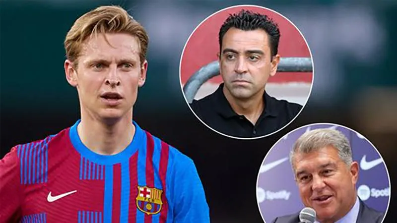 Lãnh đạo Barca muốn bán De Jong dù cầu thủ này không muốn ra đi. ẢNH: MIRROR Lãnh đạo Barca muốn bán De Jong dù cầu thủ này không muốn ra đi. ẢNH: MIRROR