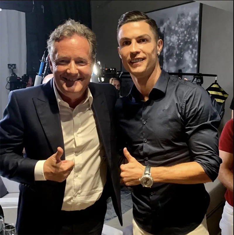 Piers Morgan là bạn thân của Ronaldo. ẢNH: INSTAGRAM
