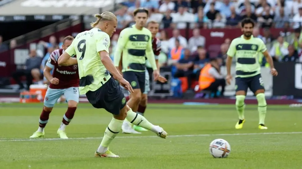 Erling Haaland có trận đấu ra mắt Premier League đầy ấn tượng. ẢNH; GETTY Erling Haaland có trận đấu ra mắt Premier League đầy ấn tượng. ẢNH; GETTY