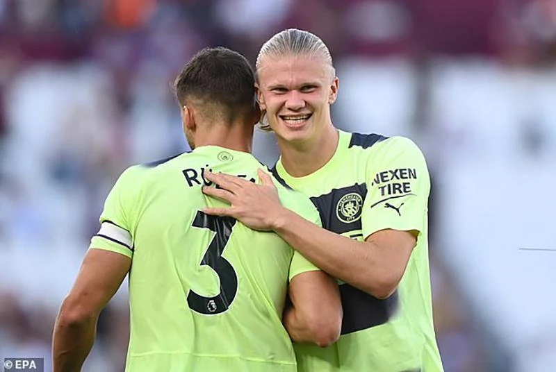 Haaland lập cú đúp trong trận Man City thắng West Ham 2-0 nhưng trước đó anh chịu nhiều nghi ngờ sau màn trình diễn tệ hại ở trận tranh siêu cúp nước Anh. ẢNH: EPA