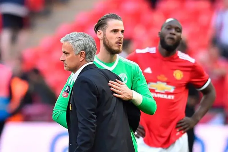 Mourinho là thầy của De Gea trong giai đoạn dẫn dắt MU từ năm 2016 đến 2018. ẢNH: GETTY