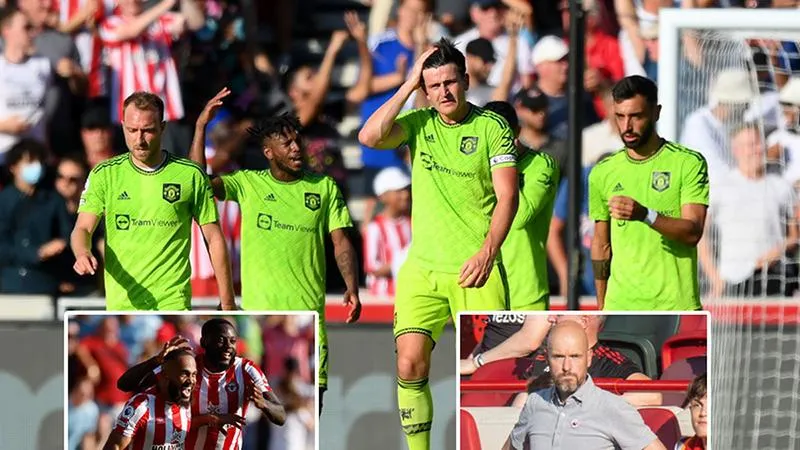 Man Utd đá tệ không thể tưởng tượng nổi trong trận thua nhục nhã Brentford 0-4. ẢNH: MIRROR