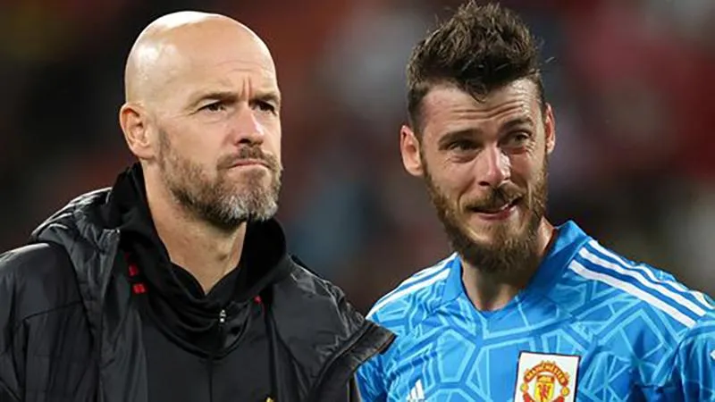 Việc chấp nhận để Henderson ra đi, Ten Hag đã mặc định coi De Gea là số 1 và không thể thay thế ở Man United. ẢNH: MIRROR