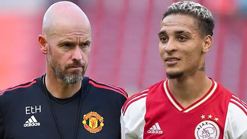 Antony sẽ tái hợp với ông thầy cũ Ten Hag tại Manchester United. ẢNH: MIRROR