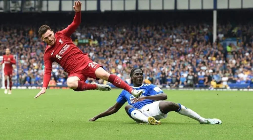 Có được 1 điểm trước Liverpool được xem là thành công cho Everton. Ảnh: Getty