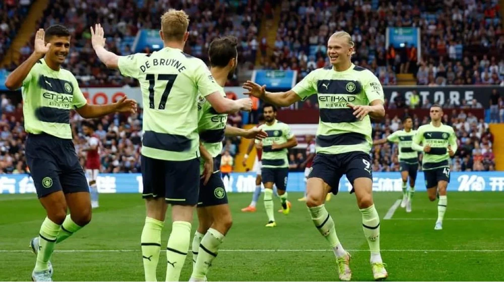 Erling Haaland tiếp tục nổ súng. Ảnh: Getty