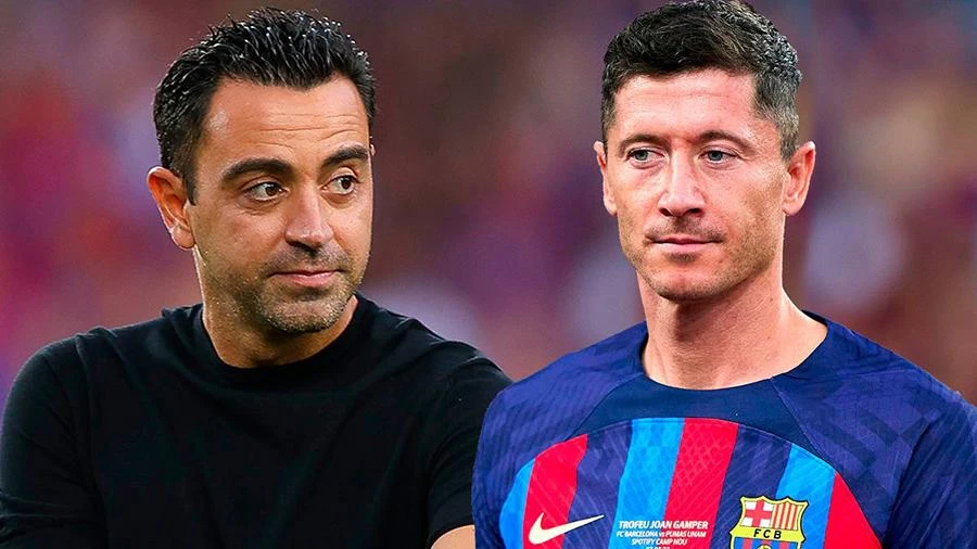 Xavi hết lời ca ngợi bản hợp đồng bom tấn Robert Lewandowski. ẢNH: MIRROR