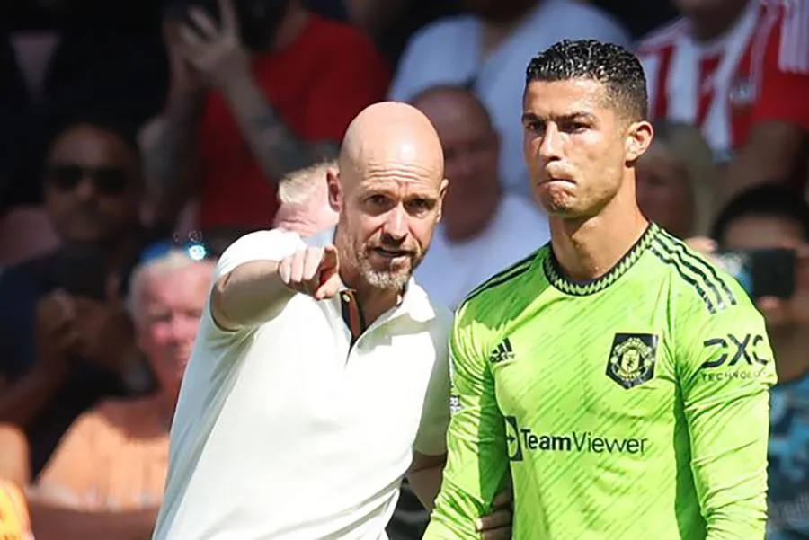 Ronaldo ngồi dự bị trong 4 trận thắng vừa qua của Man Utd. ẢNH: GETTY