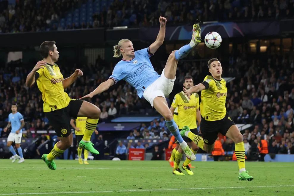 Erling Haaland giúp Man City có màn lội ngược dòng ở phút cuối. Ảnh: UEFA