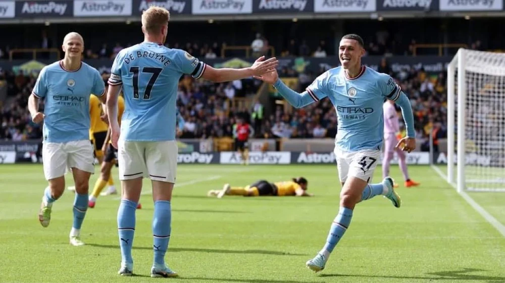 Foden cũng góp công vào chiến thắng 3-0 của Man City. Ảnh: Getty