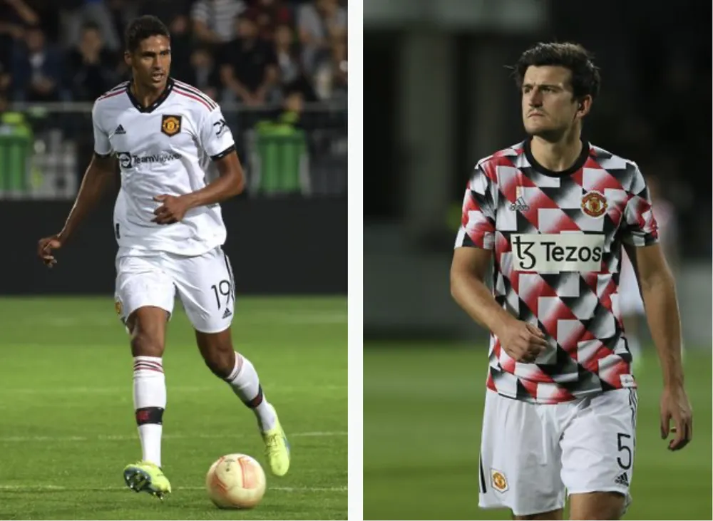 Maguire và Varane là cặp trung vệ chính của MU mùa trước nhưng chơi không ăn ý. ẢNH: GETTY