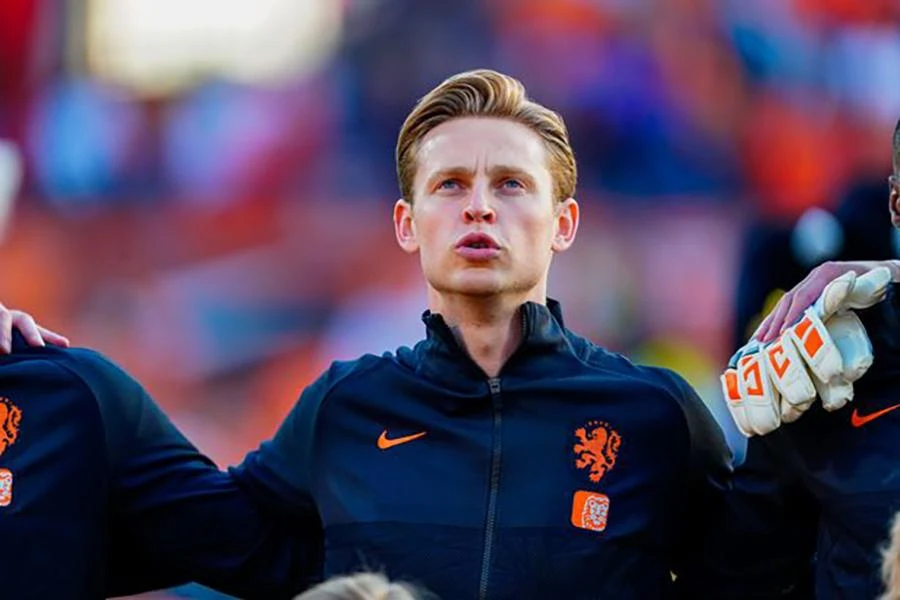 De Jong đang tập trung cùng đội tuyển Hà Lan đá Nations League. ẢNH: GETTY