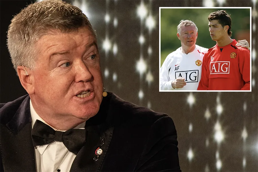 Geoff Shreeves bị Sir Alex &quot;sấy tóc&quot; vì dám hỏi khó Ronaldo. ẢNH: SUN SPORTS