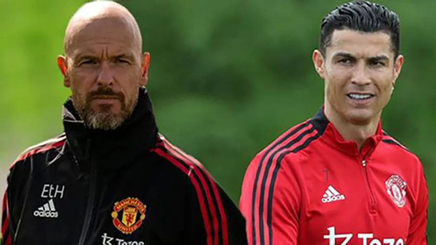 Evra cho rằng Ten Hag cần phải mặt đối mặt nói rõ mọi chuyện với Ronaldo. ẢNH: MIRROR