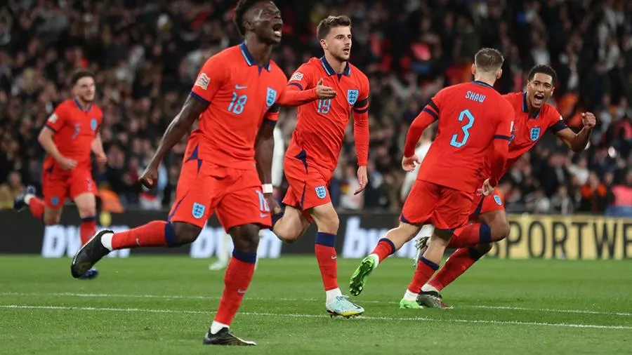 Southgate nhìn thấy nhiều điều tích cực ở tuyển Anh khi các học trò của ông suýt ngược dòng hạ Đức. ẢNH: GETTY