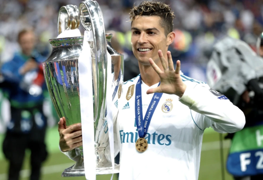 Ronaldo có 5 danh hiệu Champions League. ẢNH: GETTY