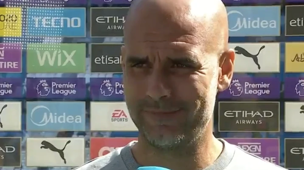 Pep Guardiola nhận thức rõ được sự nguy hiểm của Ronaldo. ẢNH: BT SPORTS