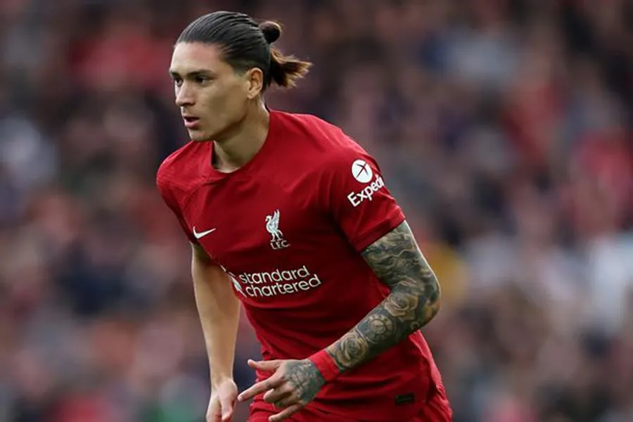 Darwin Nunez vẫn chưa giải cơn khát bàn thắng trong màu áo Liverpool. ẢNH: GETTY Darwin Nunez vẫn chưa giải cơn khát bàn thắng trong màu áo Liverpool. ẢNH: GETTY