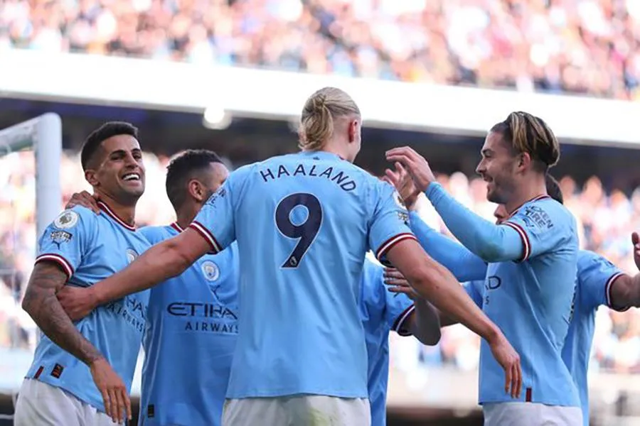 Các cầu thủ Man City lại có thêm một trận thắng dễ dàng nữa. ẢNH: GETTY