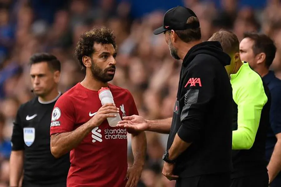 Klopp ngầm tuyên bố Salah đóng góp vào lối chơi của đội bóng nhiều hơn Haaland. ẢNH: GETTY