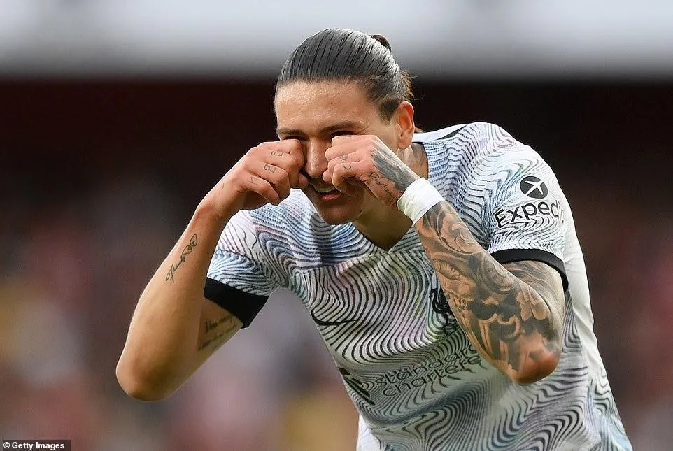 Nunez đã 'nổ súng' cho Liverpool nhưng anh vẫn không thể giúp đội nhà tránh khỏi thất bại. ẢNH: GETTY Nunez đã 'nổ súng' cho Liverpool nhưng anh vẫn không thể giúp đội nhà tránh khỏi thất bại. ẢNH: GETTY