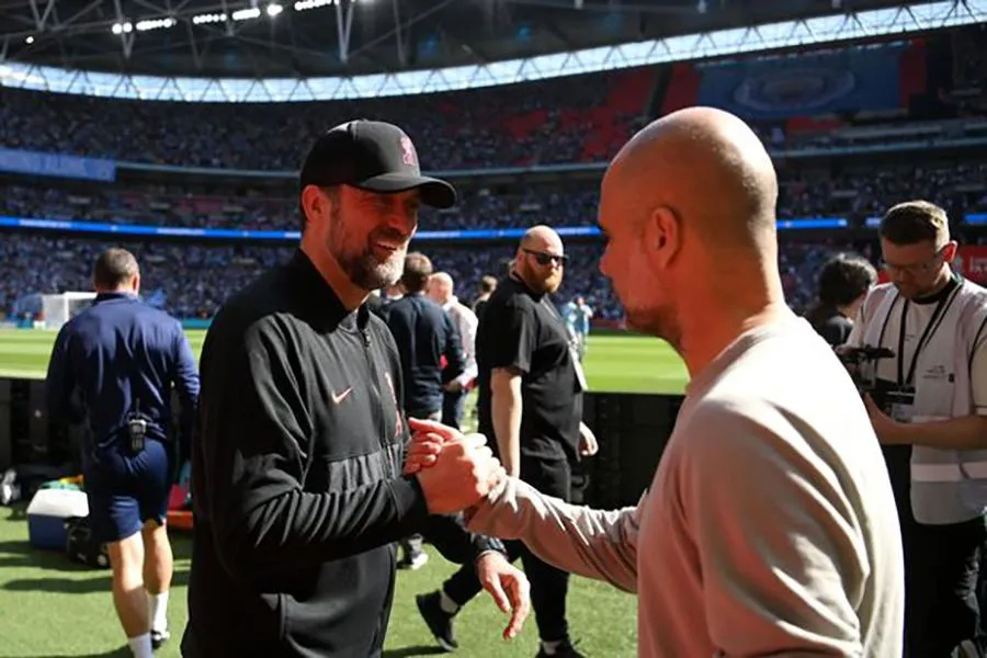 Jurgen Klopp và Pep Guardiola luôn tôn trọng nhau. ẢNH: GETTY
