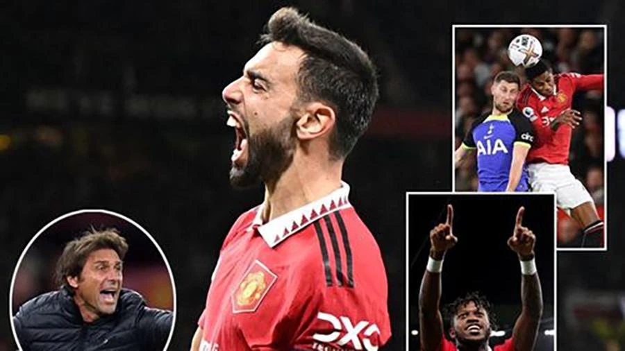 MU đánh bại Tottenham bằng thế trận vượt trội đầy thuyết phục. ẢNH: MIRROR