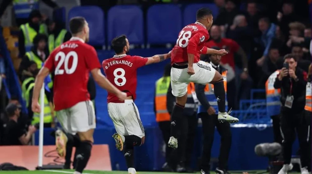 Casemiro giúp MU mang về 1 điểm quý giá ở phút bù giờ. Ảnh: Getty