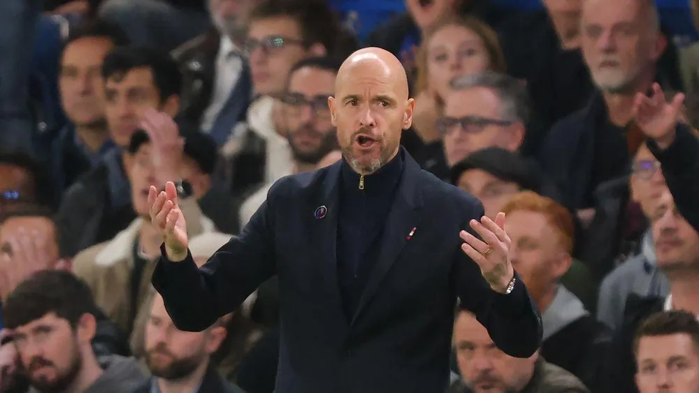 Ten Hag đã loại Ronaldo khỏi đội hình trong trận MU hòa Chelsea 1-1 trên sân Stamford Bridge. ẢNH: GETTY