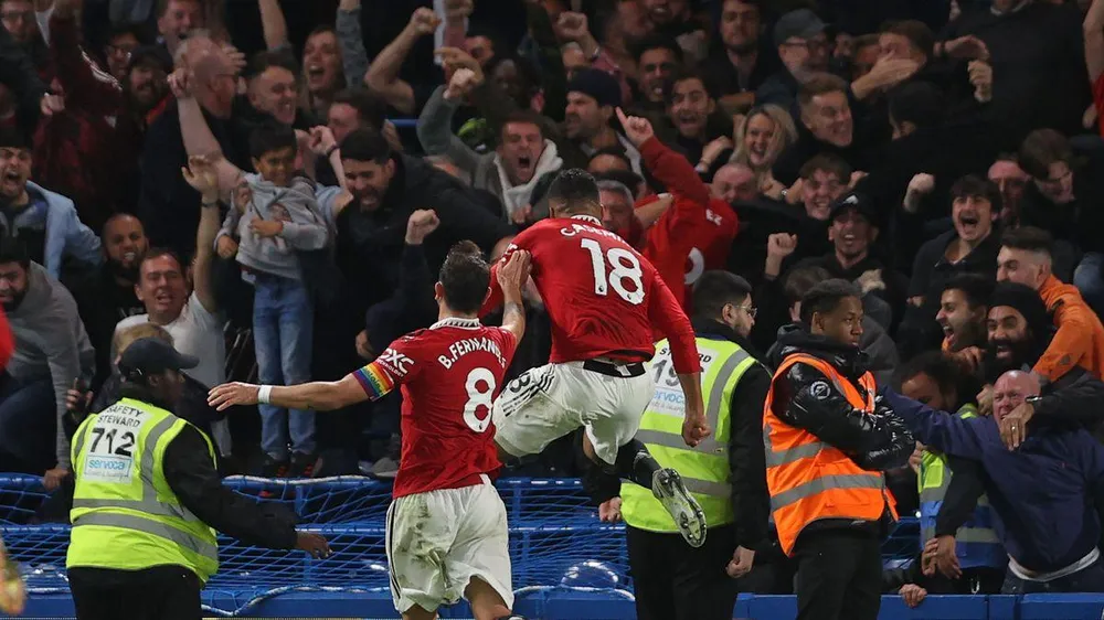 MU thoát thua Chelsea nhờ bàn thắng muộn của Casemiro. ẢNH: GETTY MU thoát thua Chelsea nhờ bàn thắng muộn của Casemiro. ẢNH: GETTY