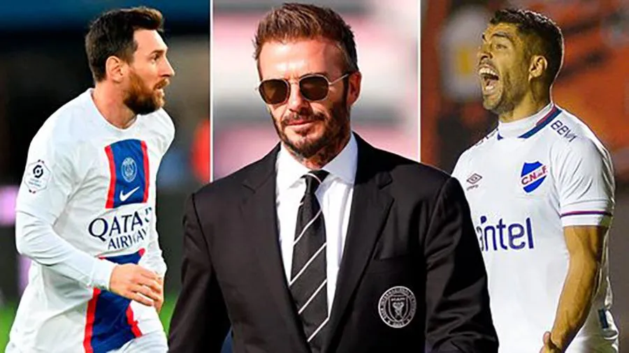 David Beckham đang có kế hoạch đưa cả Lionel Messi lẫn Luis Suarez tái ngộ ở Inter Miami. ẢNH: MIRROR