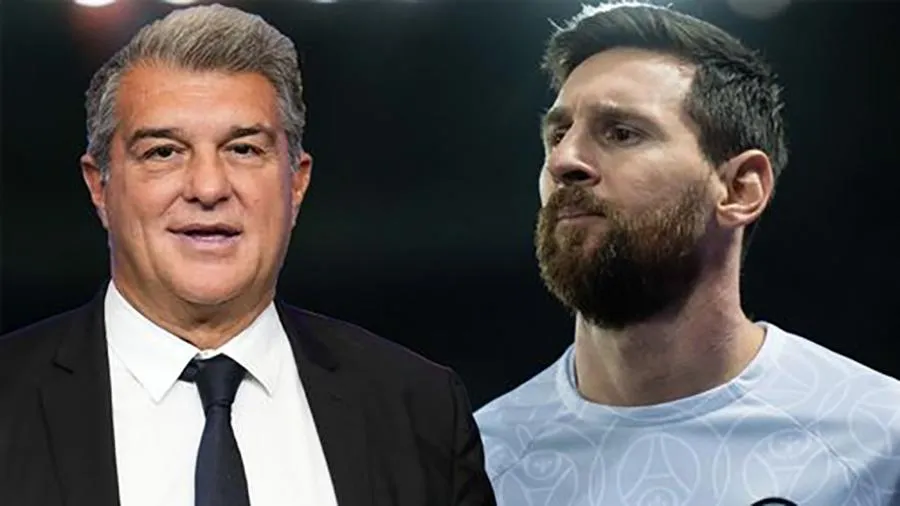Messi từ chối nhận mọi cuộc gọi từ chủ tịch Barcelona Joan Laporta. ẢNH: MIRROR